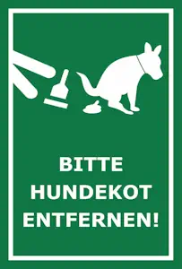 Schild - Bitte Hundekot entfernen - 30x20cm - Bohrlöcher - 3mm Aluverbund – 20 VAR S00187-029-G 